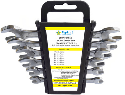 Flipkart SmartBuy FK-T03 CRV Double Sided Open End Wrench(Pack of 6)