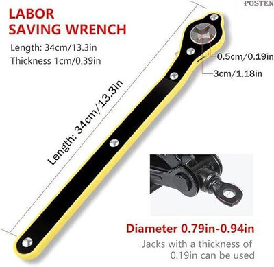 SHUBHENTP JACKER Original Universal Car Jack Ratchet Wrench Single Sided Speciality(Pack of 1)