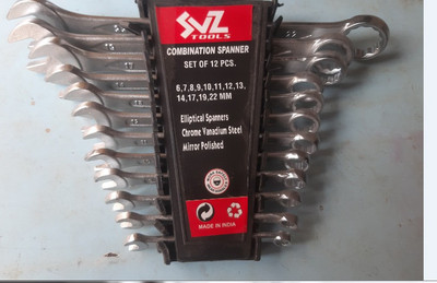 TOOLMATCH Double Sided Combination Wrench (Pack of 12) Double Sided Combination Wrench (Pack of 12) Double Sided Open End Wrench(Pack of 1)