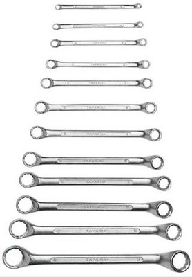 TAPARIA 1808 Ring Spanner Set 1808 Double Sided Open End Wrench(Pack of 8)