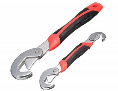 FIVANIO Snap And Grip Tool Adjustable Multifunctional Hook Wrench Spanner Set Double Sided Speed Wrench Double Sided Speed Wrench(Pack of 2)