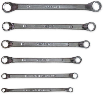 Toolhub 6 Pcs Ring Spanner Tool Kit Set Double Sided Box End Wrench(Pack of 6)
