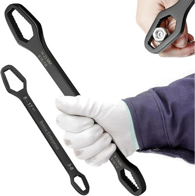 UnV Universal Wrench with Handle Double Sided Combination Wrench(Pack of 2)