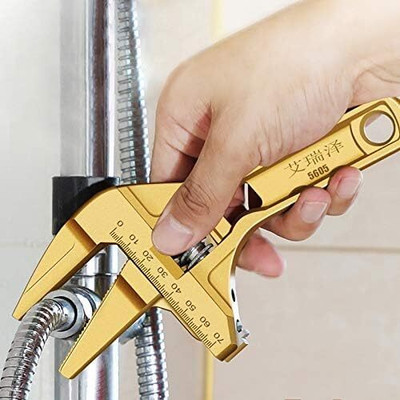 Niralasa Adjustable Pipe Wrench, Multi-Function Plumbing Hand Tool Universal Spanner Single Sided Pipe Wrench(Pack of 1)