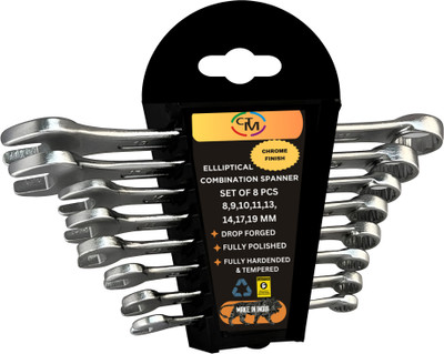 CTM 8Piece Combination Spanner Set Combination Wrench Set Double Sided Combination Wrench(Pack of 8)