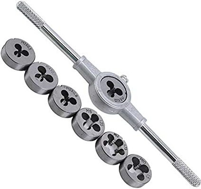 AS TOOL CENTER 8pcs Metric Adjustable Tap Die Wrench Set for cleaning mild steel or aluminium. Double Sided Combination Wrench(Pack of 8)