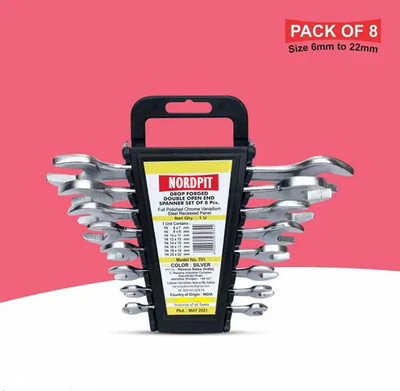 NORDPIT FK-T04 NORDPIT Double Sided Open End Wrench(Pack of 8)