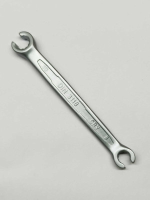 4MECH 8x10 mm Heavy Duty Hardened and Tempered Double Sided Flare Spanner (Pack of 1) 8x10 mm Heavy Duty Hardened and Tempered Double Sided Flare Spanner (Pack of 1) Double Sided Open End Wrench(Pack of 1)