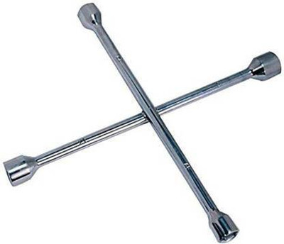 Digital Craft SUITABLE FOR ALL KIND OF FOUR WHEELERS X RON SPANNER FOR CAR BIKE TYRE OPENING Double Sided Lug Wrench (Pack of 1) Single Sided Lug Wrench(Pack of 1)
