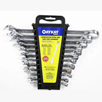 Oaykay 1511.80.0X Combination Spanners - Jumbo with Hanging Tray Double Sided Combination Wrench(Pack of 1)