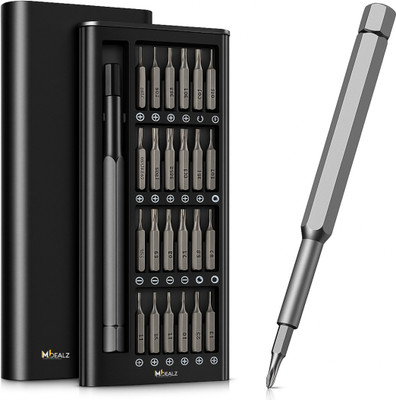 MDealz 24 in 1 Precision Screwdriver Set Steel Magnetic Bits Multi-Purpose Repair Kit Ratchet Screwdriver Set(Pack of 1)