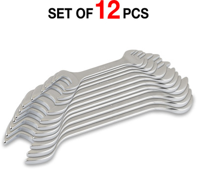 Link HTDOSET12 Prabal Spanner Set – Chrome Vanadium Steel, Fully Hardened & Tempered Double Sided Open End Wrench(Pack of 12)