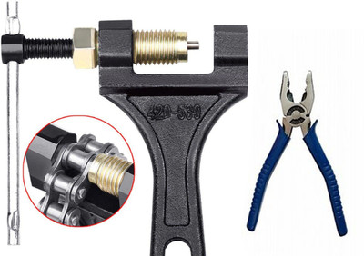 Digital Craft Motorcycle Chain Breaker 420-530 Link Removal Splitter Motor Chain Cutter Riveting Tool Motorcycle Tools Accessories With Plier Single Sided Speciality(Pack of 2)