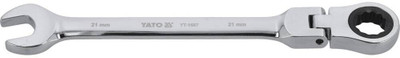 YATO YT-1687 Flexible Ratchet Wrench Combination Tool Carbon Steel Spanner 12mm Industrial Tool Kit for Home Toolkit SpannerKit Mill Spanner Combination Spanner Double Sided Rachet Wrench(Pack of 1)