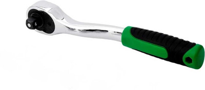 High Q QUICK RELEASE 1/4 INCH DRIVER CURVED RATCHET HANDLE OR WRENCH SINGLE SIDED 5 INCH LONG CURVED RACHET HANDLE WITH 72 TEETHS Single Sided Rachet Wrench(Pack of 1)