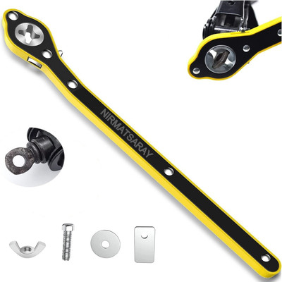 NIRMATSARAY Auto Labor-saving Jack Ratchet Wrench Hand Tool Garage Tire Wheel Lug Wrench Scissor Jack Wrench Garage Tire Wheel Lug Wrench Lift Speed Handle Tool Fit Single Sided Rachet Wrench(Pack of 1)