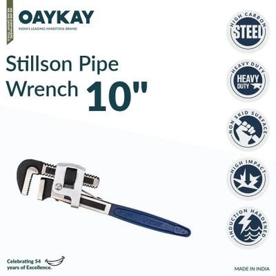 Oaykay OK-1801 10 inch Pipe Wrench Single Sided Pipe Wrench(Pack of 1)