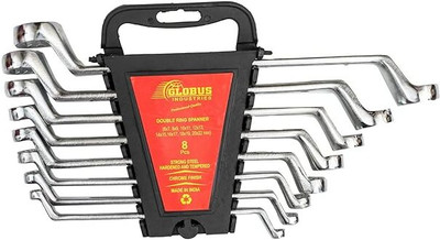 Reema Enterprises 299 RING SPANNER SET OF 8 PCS IN RAKE/RING SPANNER SET/REPAIR TOOL Double Sided Combination Wrench(Pack of 8)
