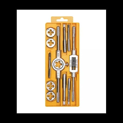 PKT 20pcs Tap and Die Set Metric M3-M12 Tap & Die Sets Threading Tool Threading External & Internal Threads Single Sided Speciality(Pack of 20)