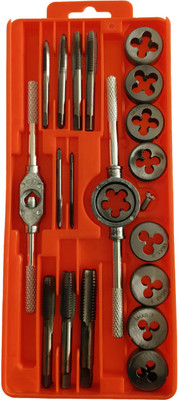 Inditrust 20pcs Metric Tap and Die Set Thread Tool M3 to M12 Thread Repair Plug Metric Wrench Die Holder Single Sided Combination Wrench(Pack of 1)
