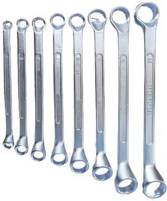 Atrocitus ATC2001 Heavy Duty End Ring Spanner WrenchSet(8pc Set)/REPAIR TOOLKIT(6MM-22MM) ATC2001 Double End Ring Spanner,Anti Corrosion For Personal & Professional Use Double Sided Box End Wrench(Pack of 8)