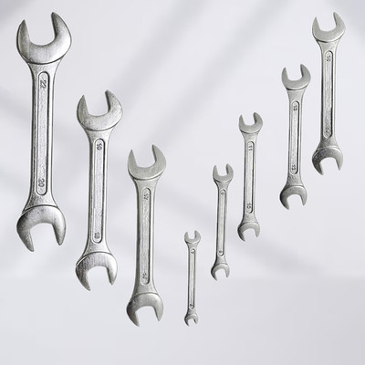 Aldeco Ergonomic 8-Piece Combination Spanner Set for Easy Grip Double Sided Open End Wrench(Pack of 8)
