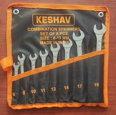 KESHAV CS8 REKCS8 Double Sided Combination Wrench(Pack of 8)