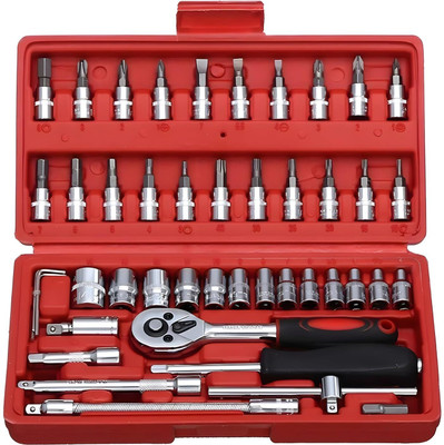 GOODINA 46ttolkitwrench1/4 46 wrench sockets 1/4 Double Sided Combination Wrench(Pack of 46)