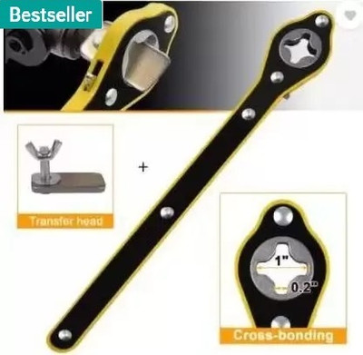 LUHI Jacks Tool_37_Car Labor-Saving Jack Ratchet Wrench Alloy Steel Long Handle Car Labor-Saving Jack Ratchet Wrench Alloy Steel Long Handle Single Sided Speed Wrench(Pack of 1)