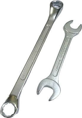 TOM 21x23 mm Ring + DOE Spanners Heavy Duty Hardened and Tempered CRV Steel Double Sided Speciality(Pack of 2)