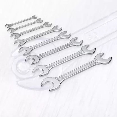 One Stop Shop 8 Pcs Matte Finish Multi-Function Spanner Tool Kit/Set for Household/Plumbing Spanner Tool Kit wrench set Double Sided Open End Wrench(Pack of 8)