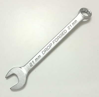 TOM 21 mm CRV Hardened and Tempered Double Sided Combination Wrench(Pack of 1)
