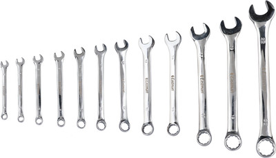 EASTMAN E-2004 COMBINATION SPANNERS - ELLIPTICAL PANEL - CRV Double Sided Combination Wrench(Pack of 12)