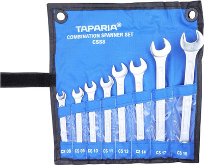 shiv store CSS8 TAPARIA CSS8 Combination spanner set Double Sided Combination Wrench (Pack of 8 Double Sided Combination Wrench(Pack of 8)