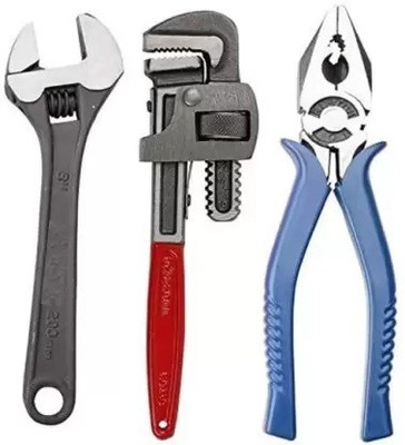 ARINEO Set of 3 Tool Kits Set for Home Use Arineo Set of 3 Pipe wench with plier Single Sided Pipe Wrench(Pack of 3)