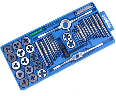 Flemigo 40pcs Tap Die Set External Thread Cutting Tapping Hand Thread Screwdriver Single Sided Speciality Single Sided Speciality(Pack of 40)