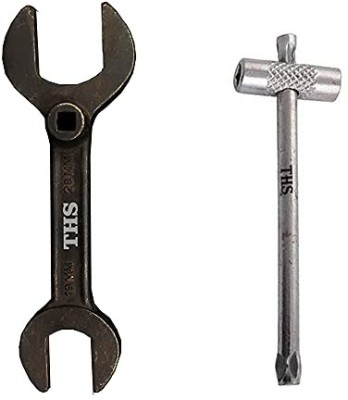 THS THS470 THS 3 in 1 Oxygen Cylinder Spanner Drop Forged Quality Black Combo Double Sided Open End Wrench(Pack of 1)