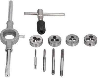 AS TOOL CENTER 10pcs Metric Wrench Set Tap Hand Taps And Die S M4-m6 Ratchet Metric Tap Die Wrench Set, Thread Repairing Dies Tool 10 Pcs Double Sided T Type Wrench(Pack of 10)