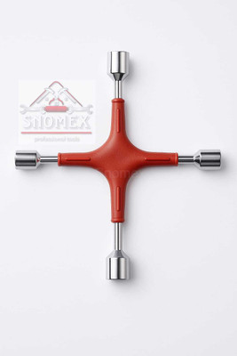 Snomex 4-Way Universal Cross Wrench for Garage, Car, and Workshop Use_S01 Multi-Size Cross Wheel Wrench_Smx-01 Single Sided Lug Wrench(Pack of 1)