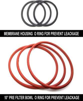 bioway 10'' BOWL O RING RED 3PCS WITH RO MEMBRANE HOUSING O RING BLACK 3PCS SUITABLE WITH MOST OF PRE FILTER BOWL HOUSING FOR PREVENT LEACKAGE BIOWAY 10'' Bowl O Ring Combo 3PCS Suitable with Most of PRE Filter Bowl HOUSIN Single Sided Socket Wrench(Pack of 1)