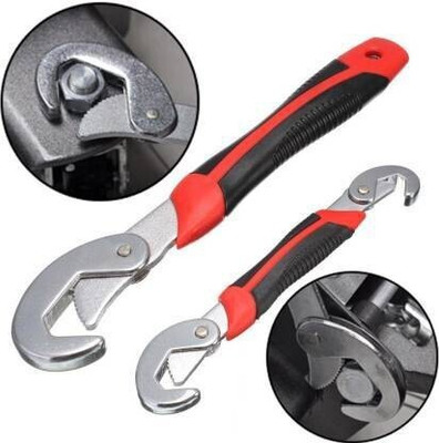GaxQuly Stainless Steel Socket Adjustable Universal Multi Function Wrench Spanner Set Tools Open End Tool Spanner 9Mm to 32 Mm Works Combination Wrench Set Snap N Grip Type snap n' Grip Double Sided Speed Wrench (Pack of 2) Double Sided Pipe Wrench(Pack of 2)