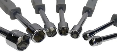 AASONS Metal Connecting Rod Sleeve Tool Set 7pcs 5 -12 mm AASONS Single Sided Socket Wrench(Pack of 7)