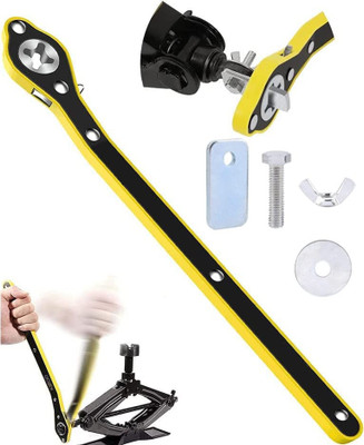 kroywen Labor Saving Hand Jack Wrench Ratchet, Lug Wrench for Tire Jack, Positive and Reversal Knob Design for Travel/Truck/SUV/Van for Scissor Jacks Only Single Sided Rachet Wrench(Pack of 1)