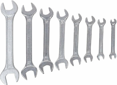 Ireh silvar Finish Double Open End Spanner Set, 8-Piece Set royal tool Double Sided Open End Wrench(Pack of 1)