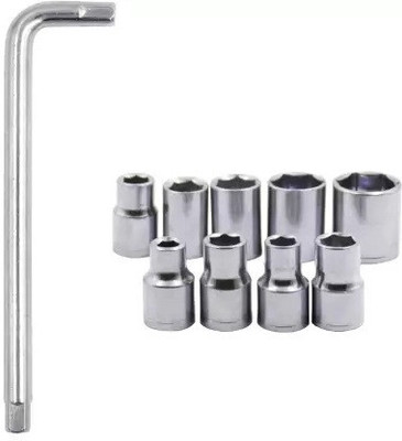 Dazzel Flex 10Pcs Hex Socket Wrench Spanner Tool Goti Set for Automobiles/Bike/Car Repair Single Sided L Type Wrench(Pack of 1)
