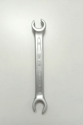 4MECH Heavy Duty Hardened and Tempered Double Sided Flare Spanner (17x19 mm) Heavy Duty Hardened and Tempered Double Sided Flare Spanner (17x19 mm) Double Sided Open End Wrench(Pack of 1)