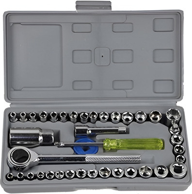 Black mirror 40 In 1 Pcs Wrench Tool Kit & Socket Set Standard Screwdriver Set 40 In 1 Pcs Wrench Tool Kit & Socket Set Standard Screwdriver Set Double Sided Combination Wrench(Pack of 40)