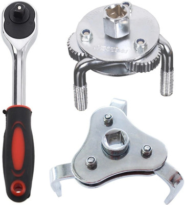 Digital Craft 2Pc Car Repair Adjustable Two Way Oil Filter Alloy 3 Jaw Oil Filter Wrench Tool for Key Auto Car Repairing Tools With Ratchet Wrench 24 Teeth Extending Telescopic Ratchet Socket Wrench Tool Plate Ratchet Handle Wrench Tools Single Sided Speciality(Pack of 3) Digital Craft 2Pc Car Repair Adjustable Two Way Oil Filter Alloy 3 Jaw Oil Filter Wrench Tool for Key Auto Car Repairing Tools With Ratchet Wrench 24 Teeth Extending Telescopic Ratchet Socket Wrench Tool Plate Ratchet Handle Wrench Tools Single Sided Speciality(Pack of 3)