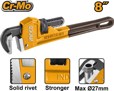 INGCO HPW0808 8 inch 200mm Single Sided Pipe Wrench(Pack of 1)