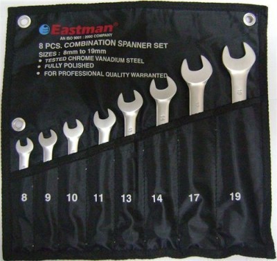 EASTMAN ET KIT-4-80M (Elliptical Panel- Metric Size, Kit Roll Packing) Double Sided Combination Wrench(Pack of 8)